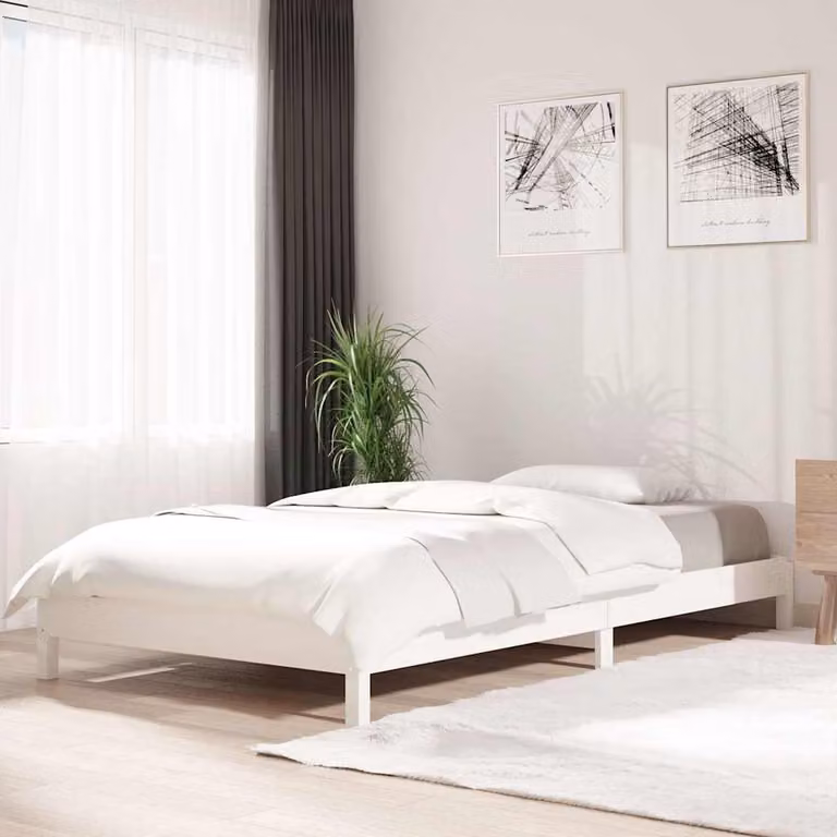 Letto impilabile vidaXL in legno massello di pino bianco L/P: 100 x 200 cm