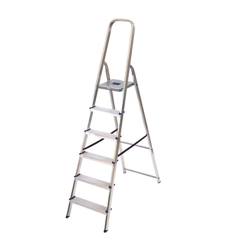 Facal Scala Domestica ALFA 6 Gradini in Alluminio - Antiscivolo e Sicura