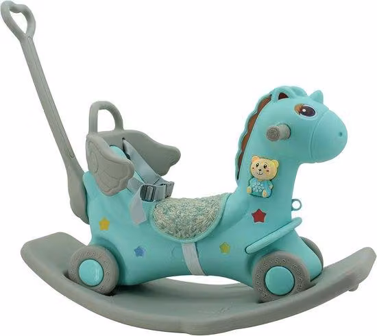 Auto a tre ruote con scivolo e pista, con simulazione sonora, color turchese