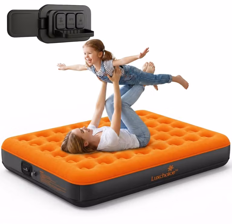 Materasso gonfiabile per 2 persone, dimensioni 200x150x20 cm, autogonfiante, con pompa USB, capacità massima 250 kg