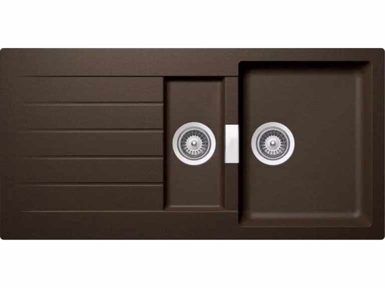 Schock Signus D-150 A lavello da incasso in bronzo, con tagliere e piletta di scarico