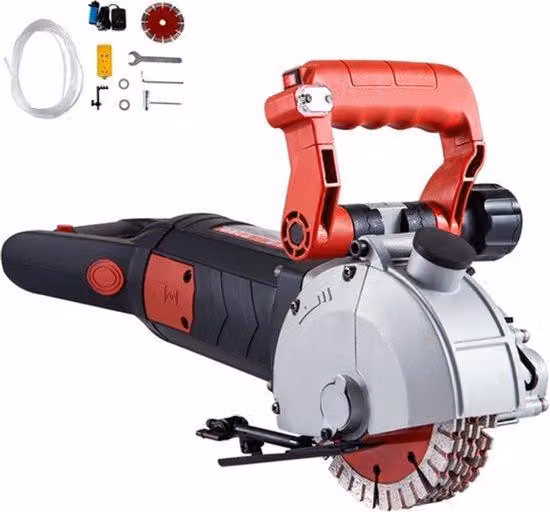 Troncatrice da 4800 W – elettrica, con lama da 125 mm e guida laser per il taglio di cemento e pietra