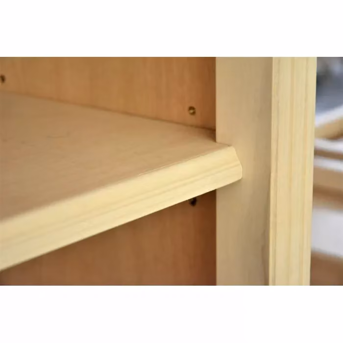 Libreria classica con 4 ripiani in legno grezzo Mobili 2G L/P/H: 100 x 41 x 175 cm – 3