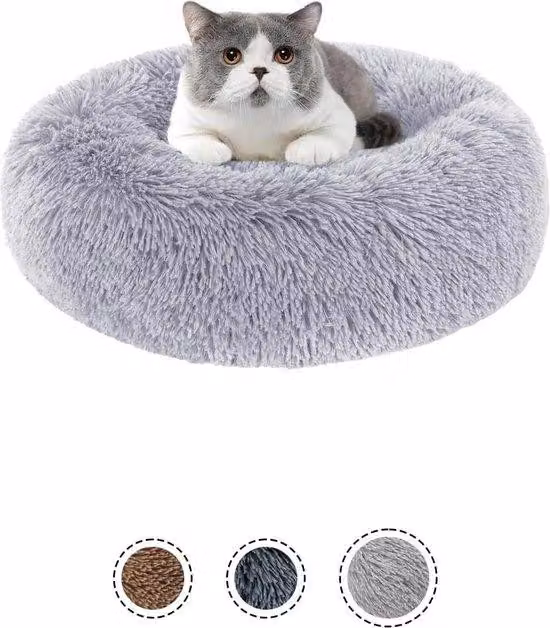 Cuccia morbida per cani, grigia, 50 cm