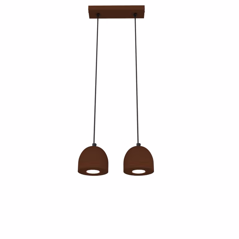 Lampada A Sospensione Campanella Linear X2 Monocolore Opaca