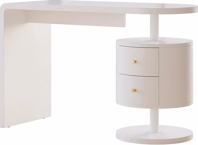 Scrivania Lara Bianco lucido 120 x 50 cm con 2 cassetti Vicco