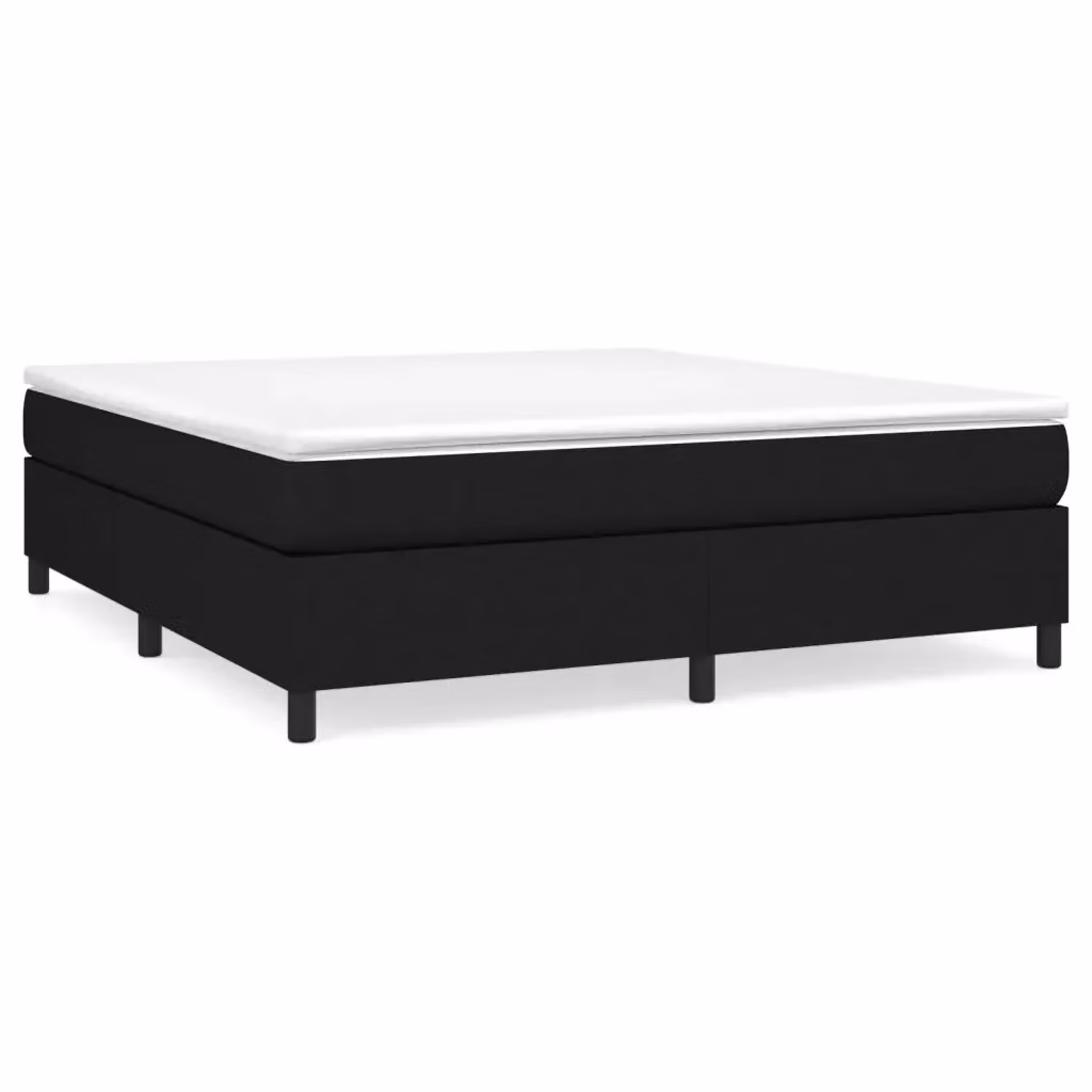 Struttura Letto a Rete a Molle Giroletto in Tessuto Nero L: 180 cm, P: 200 cm – 2