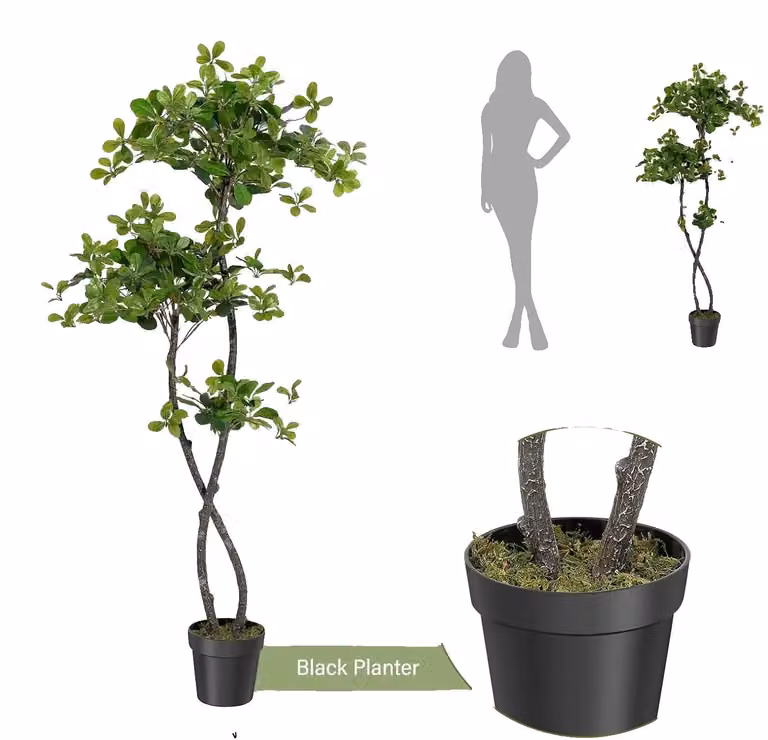 Albero di ulivo artificiale, altezza 180 cm, decorazione resistente ai raggi UV, 1,80 metri
