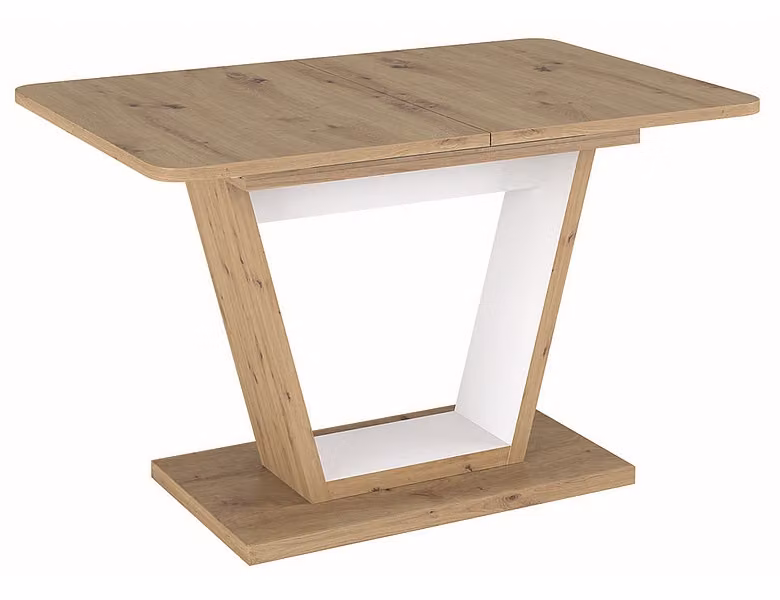 Tavolo da pranzo allungabile ILIAS - rovere artisan / bianco opaco
