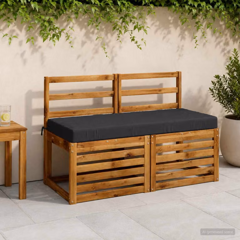 vidaXL Cuscino per panchina SOEST rettangolare in poliestere con rivestimento rimovibile e resistente ai raggi UV, Antracite