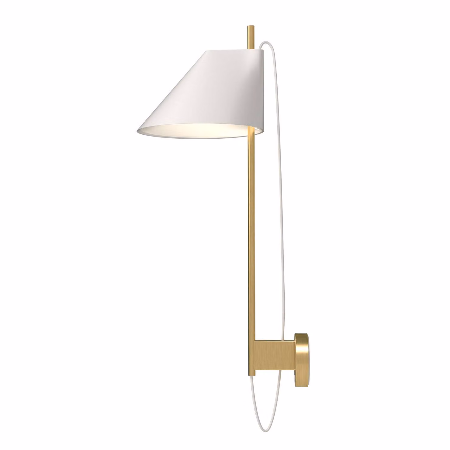Louis Poulsen Applique da parete a LED Yuh Brass, dimmerabile, Ottone / Oro, Soggiorno / Sala da pranzo, Alluminio, Design, Applique a LED
