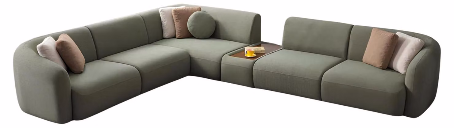 Eck Stoff Ecksofa L-Form Sofa Couch Design Couchen Polster Textil Modern