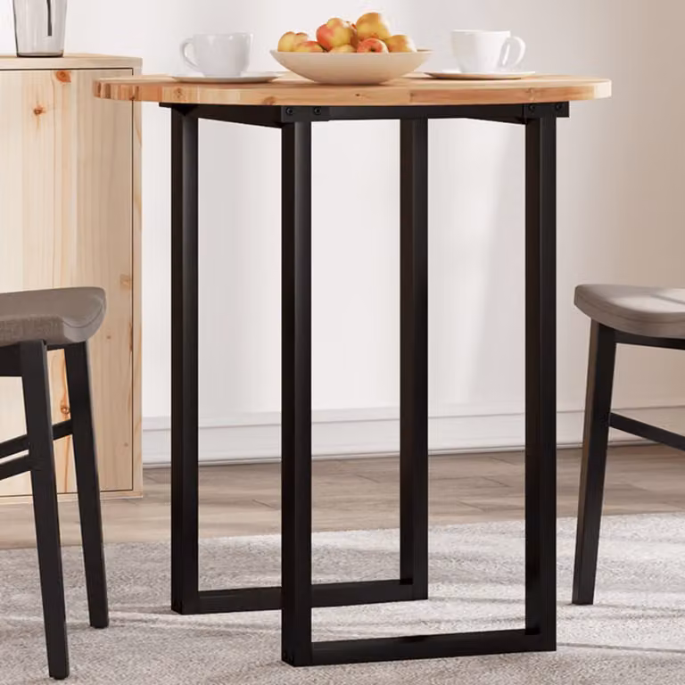 Piano Tavolo Rotondo in Legno di Acacia Oliato Marrone vidaXL Ø70 x 2 cm