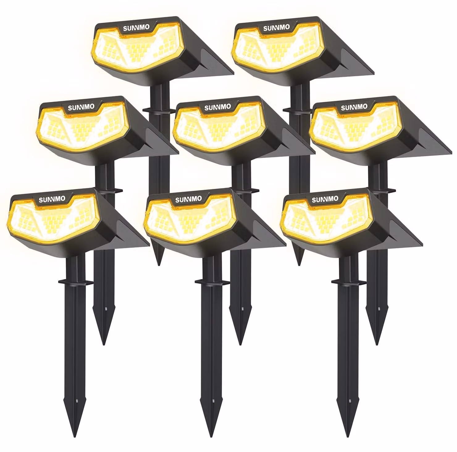Set di lampade solari da esterno, 8 pezzi, impermeabili (grado di protezione IP65), luce bianco caldo, per illuminazione del giardino