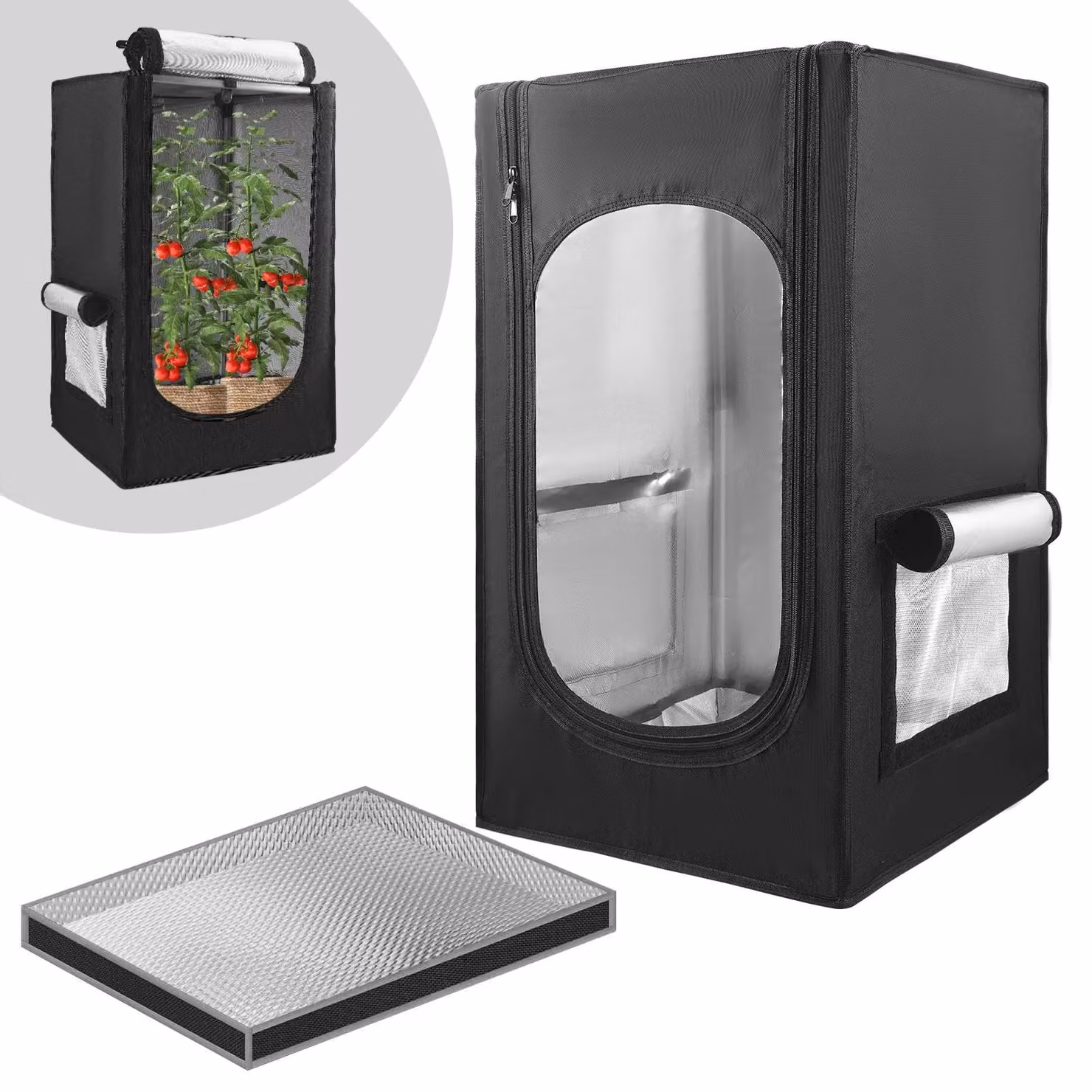 Tenda da coltivazione - Grow box - Coltivazione indoor - 72 x 44 cm - Nero