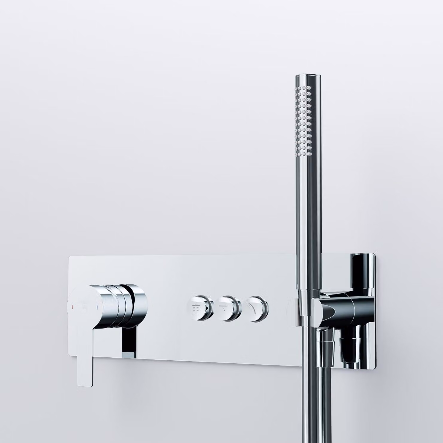 Steinberg Série 390 Mitigeur monocommandé douche/bain 3/4, douchette à main, 3 consommateurs, 39022322, 39022322