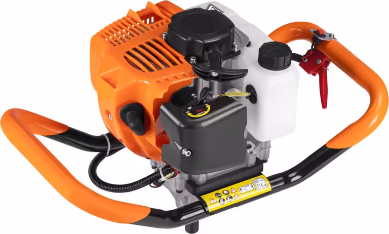 KRAFT&DELE | Trivella, 2T, 4,9 kW, 6,7 CV, motore a benzina, trivella, con motore a 2 tempi, trivella per pali, per forature pulite