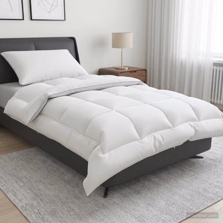 Set di piumone e cuscini 2 pz vidaXL 4 stagioni bianco 150 x 200 cm