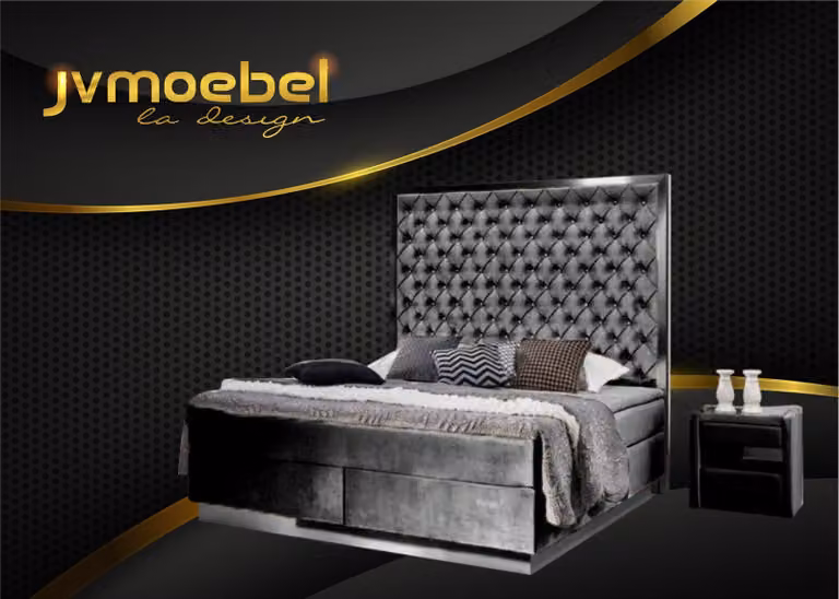 Boxspringbett Bett 2x Nachttisch 3 tlg. Schlafzimmer Set Möbel Luxus Betten