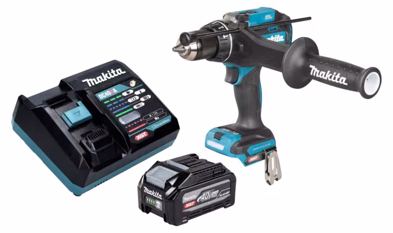Trapano avvitatore a percussione a batteria Makita HP 003 GU101 40 V max. 180 Nm Brushless + 1 batteria da 4,0 Ah + caricabatterie