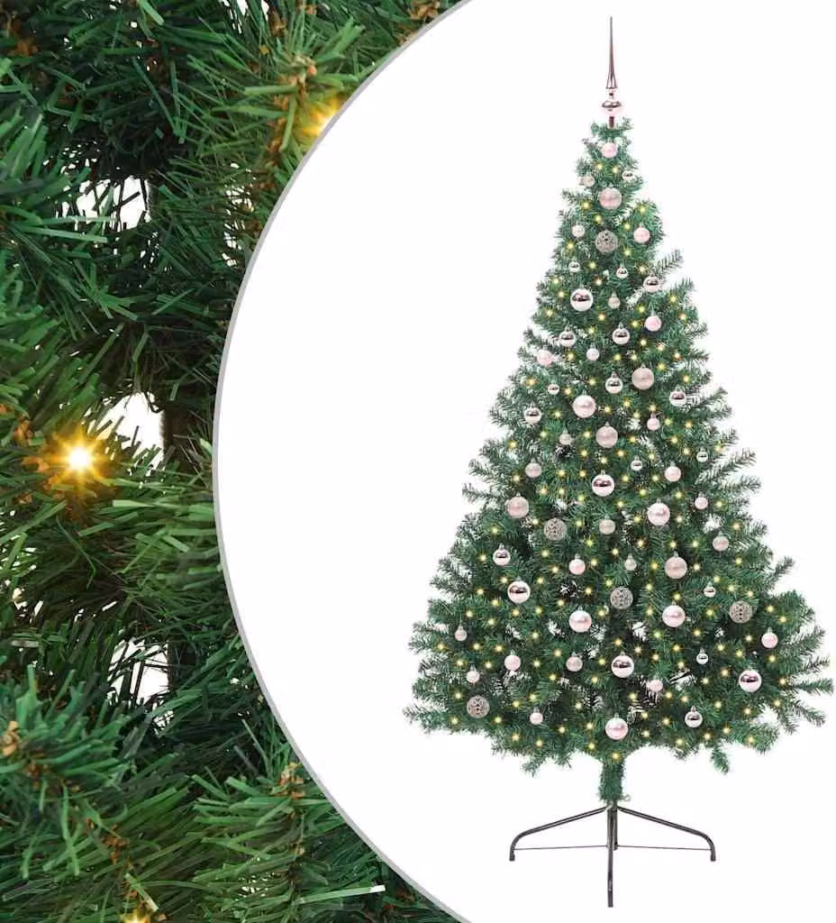 Albero di Natale artificiale con luci integrate Verde 240 cm