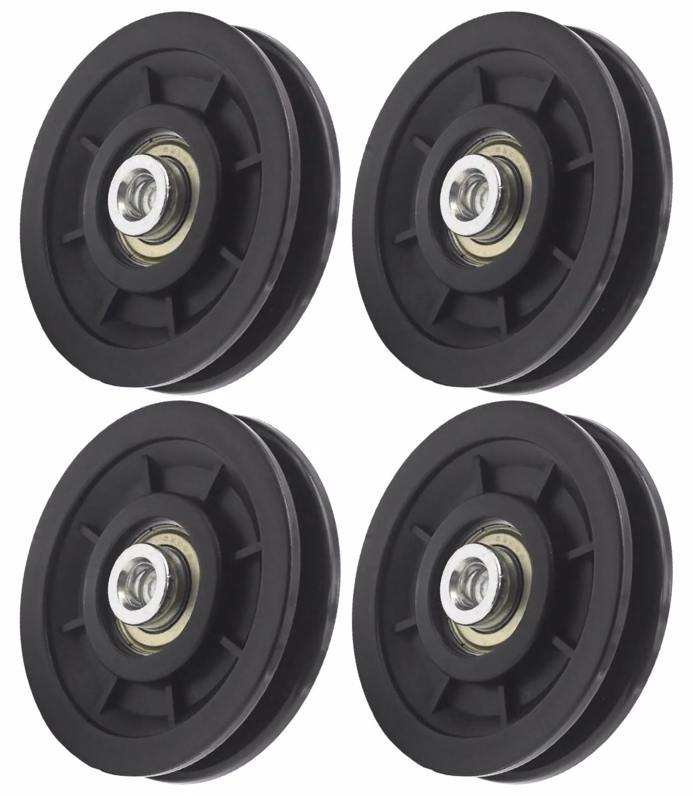 4 rulli in nylon da 90 mm per attrezzature fitness e cavi di trazione