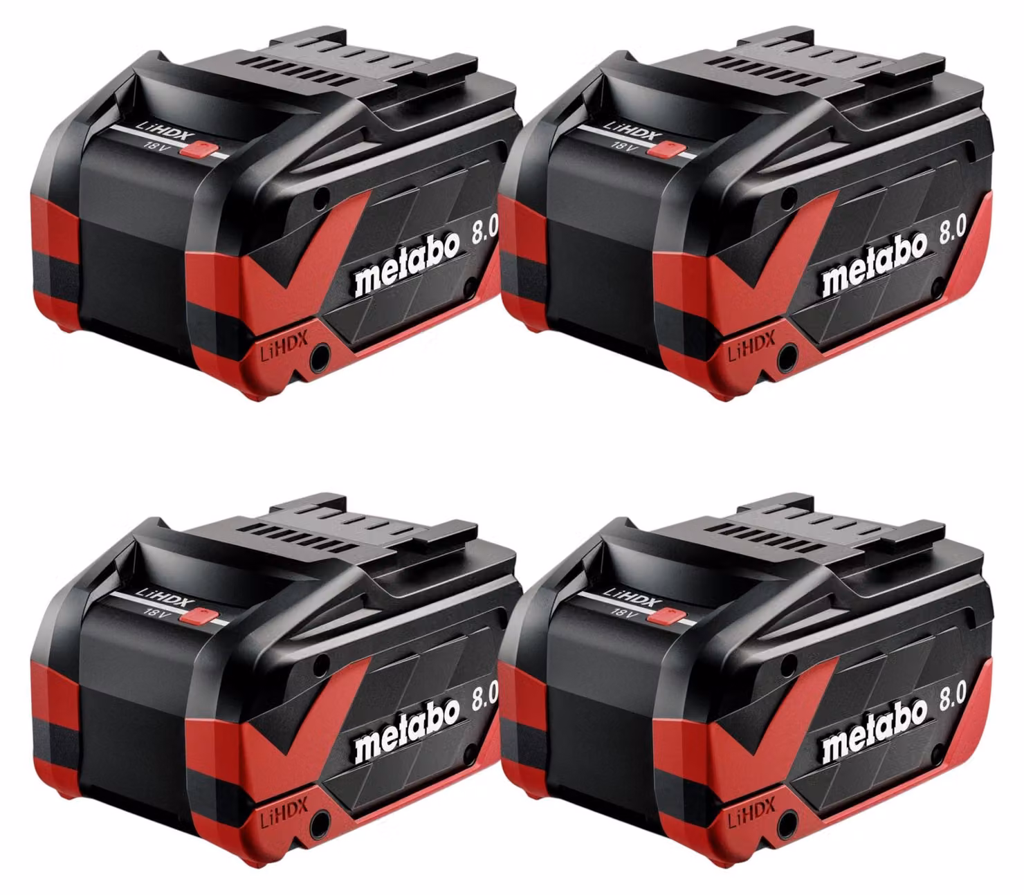 Batteria Metabo 4x LiHDX 18 V 8,0 Ah CAS agli ioni di litio ( 4x 624975000 )