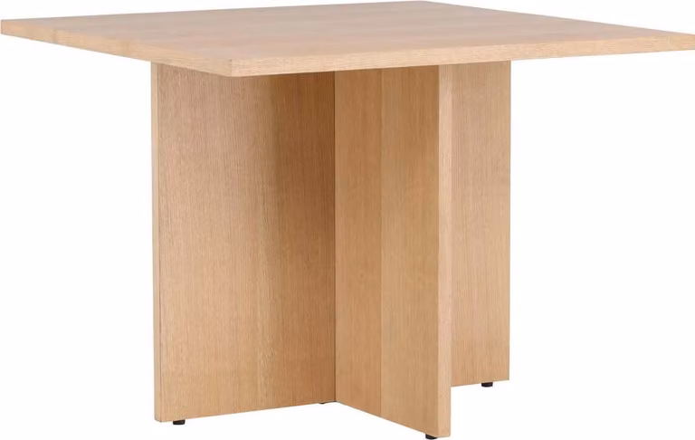 FURNLUX Tavolo da pranzo Leo Oak 100cm / Hauptfarbe: Beige / Dimensioni: 100 x 100 x 75 cm