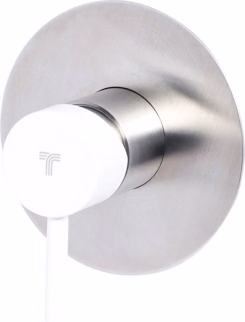 Rubinetto Miscelatore Monocomando Doccia ad Incasso in Acciaio Inox Maniglia Neve