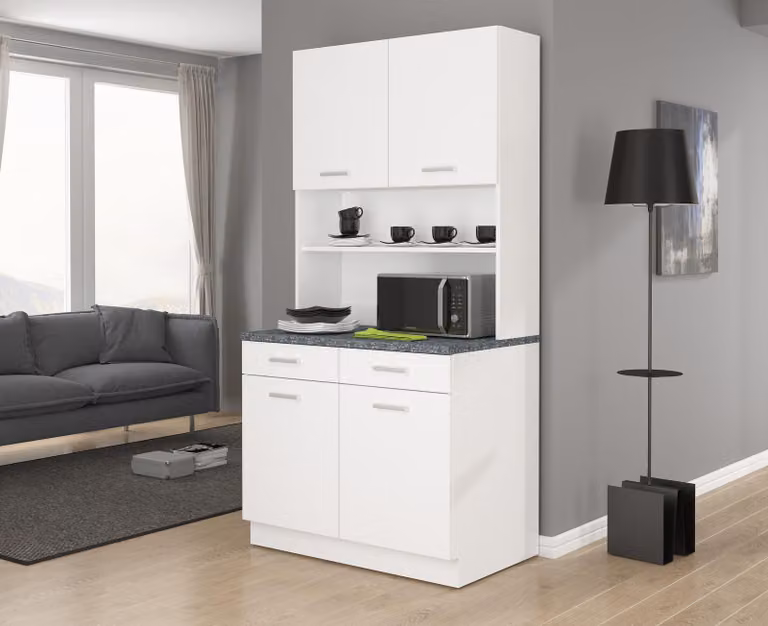 Buffet Cucina Mario 100 Angolo cottura Blocco cucina Cucina componibile Bianco