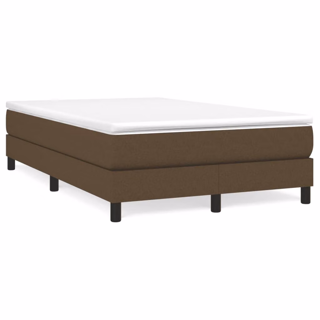 Giroletto a molle con materasso ibrido vidaXL in tessuto marrone e bianco L/P/H: 120 x 200 x 25 cm – 1