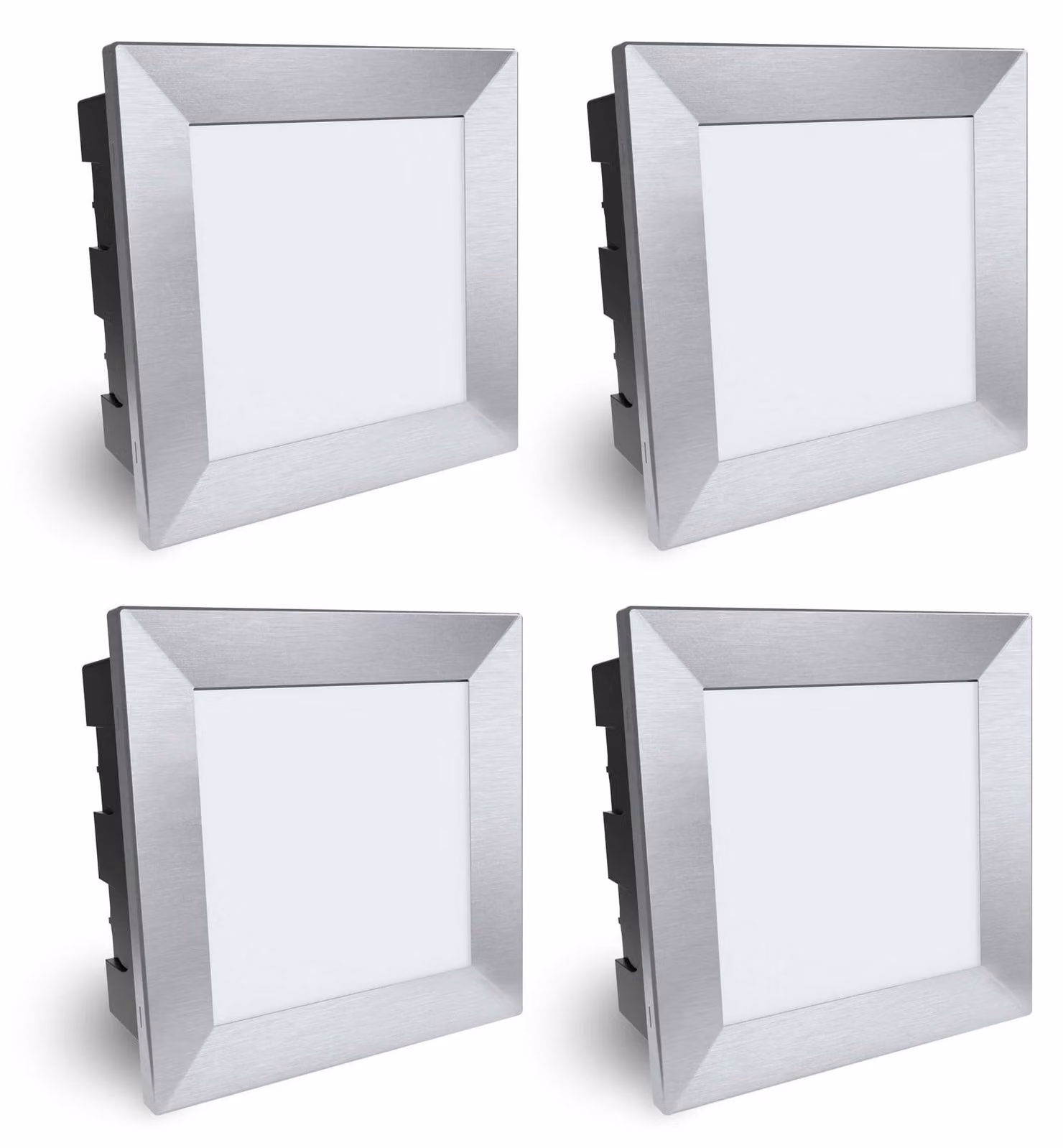 Faretto LED da incasso, confezione da 4, 3,5 W, 200 lumen, acciaio inossidabile, grado di protezione IP65
