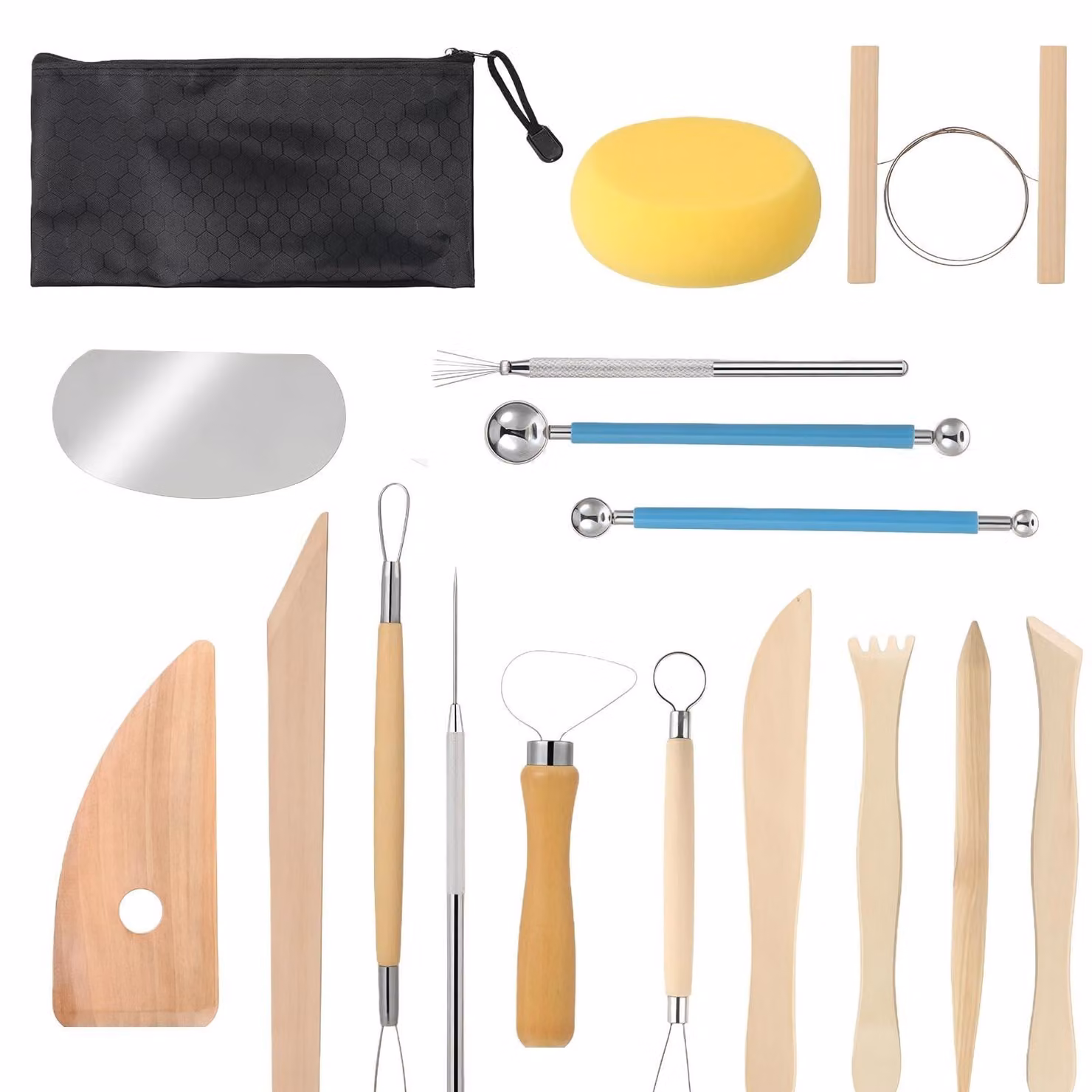 Set da modellazione da 17 pezzi per argilla e Vetroceramica