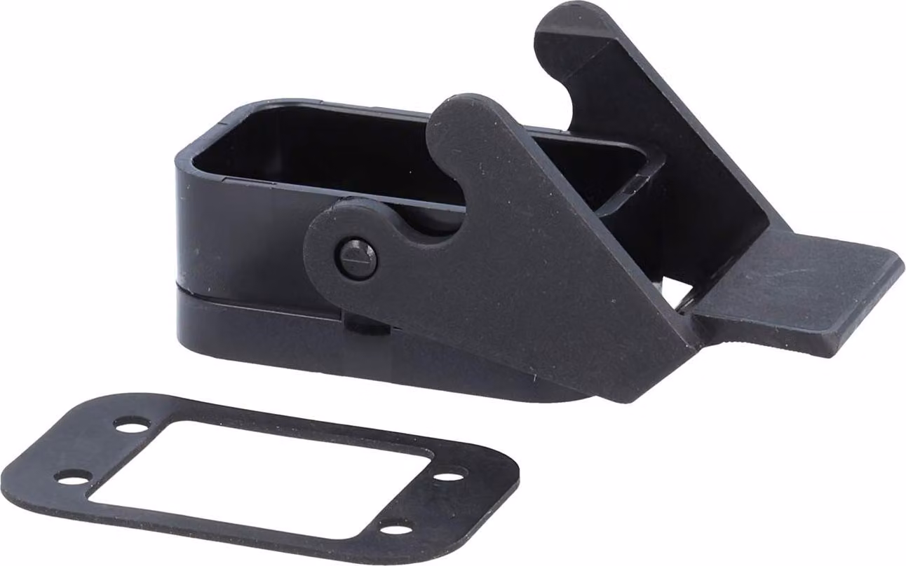 Custodia di montaggio HARTING Han Q con 1 gancio e 1 fermaglio in plastica - 1 pezzo
