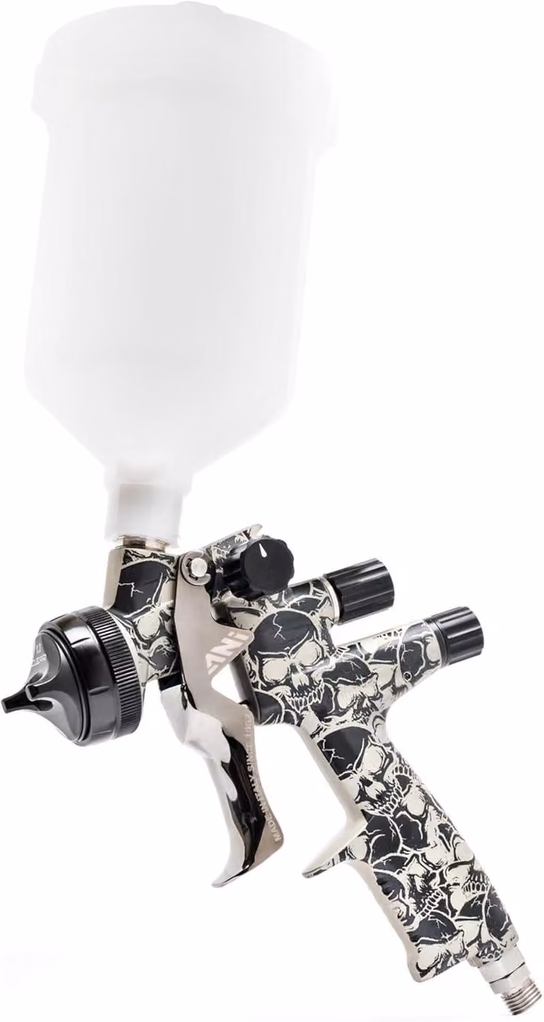 Pistola a spruzzo per verniciatura - Tecnologia HVLP - Ugello da 1,3 mm - Camera d'aria trasparente - Modalità di spruzzo regolabili