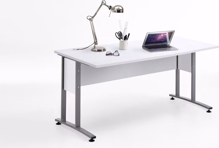 Scrivania Calvia 2 in bianco 160 cm