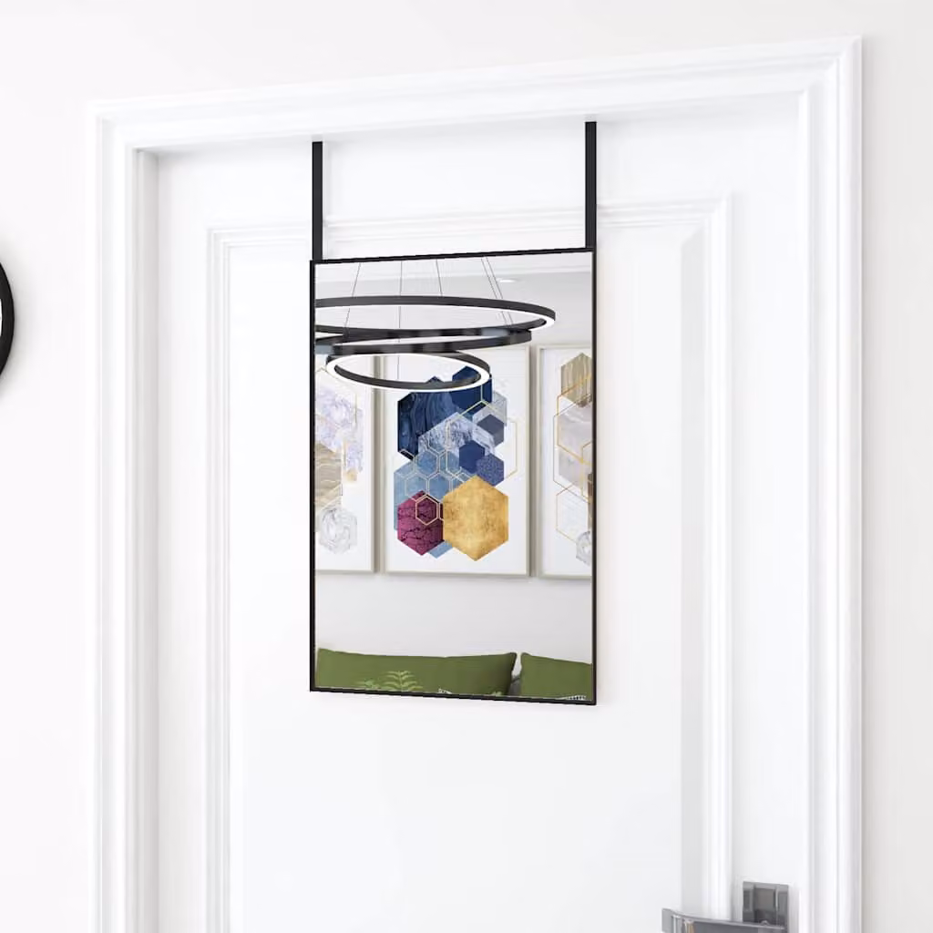 Specchio da parete rettangolare vidaXL in vetro e metallo nero L: 40 cm, H: 60 cm