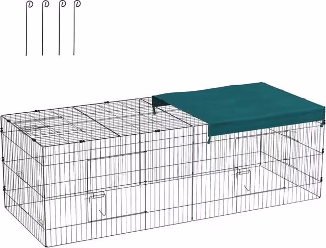 Gabbia per Animali Domestici ¨C zephmum ¨C Verde 220x85x70 cm