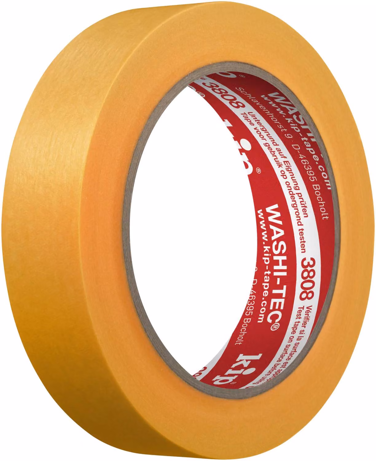 KIP Nastro per mascheratura 3808 WASHI-TEC Premium oro crespo giallo liscio 50 m x 18 mm in rotolo - 3808-18
