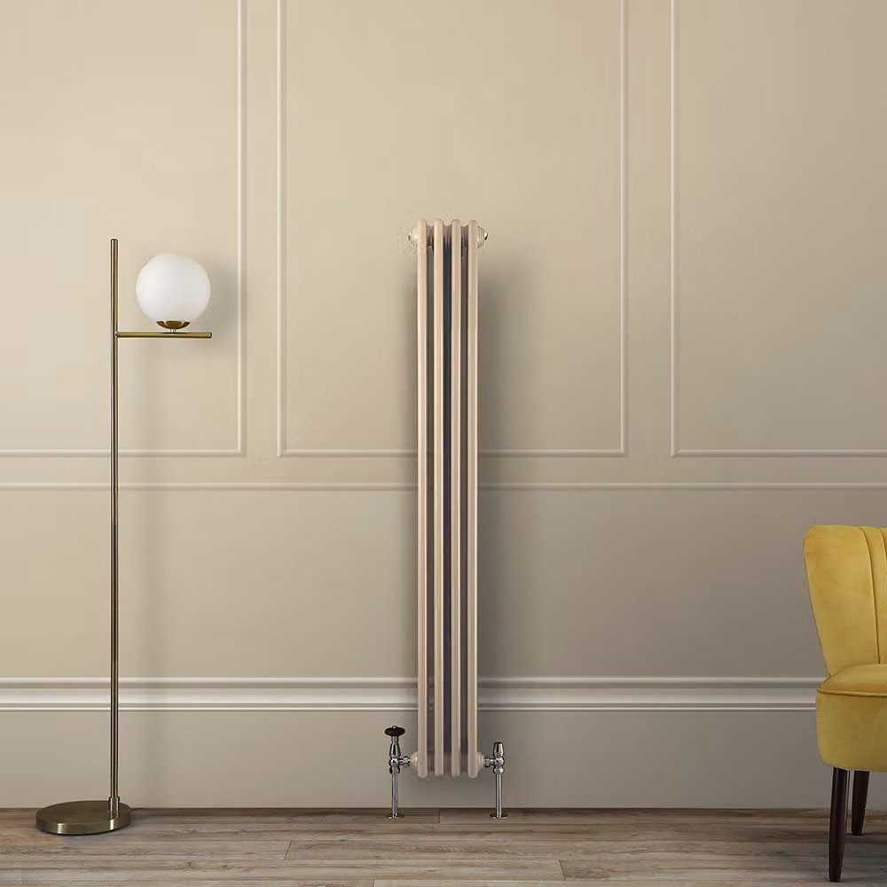 Radiatore Tradizionale Verticale a Doppia Colonna - Marrone (Elk Brown) - 1500mm x 200mm - Regent