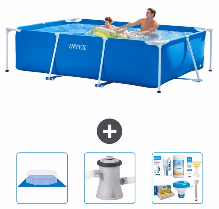 Piscina fuori terra rettangolare - 260x160x65 cm - 4 pezzi - Modello S21252