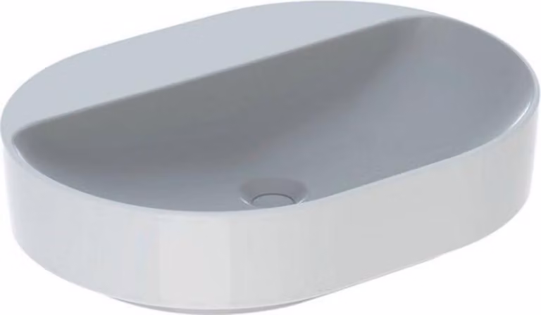 Geberit VariForm Lavabo à poser elliptique, 600x450mm, avec trou pour robinet, sans trop-plein, 500.778.00.2, 500.778.00.2