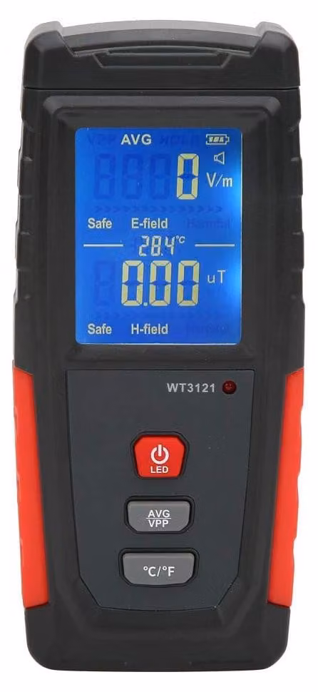 Rilevatore di radiazioni elettromagnetiche LCD, mini tester per uso domestico e in ufficio