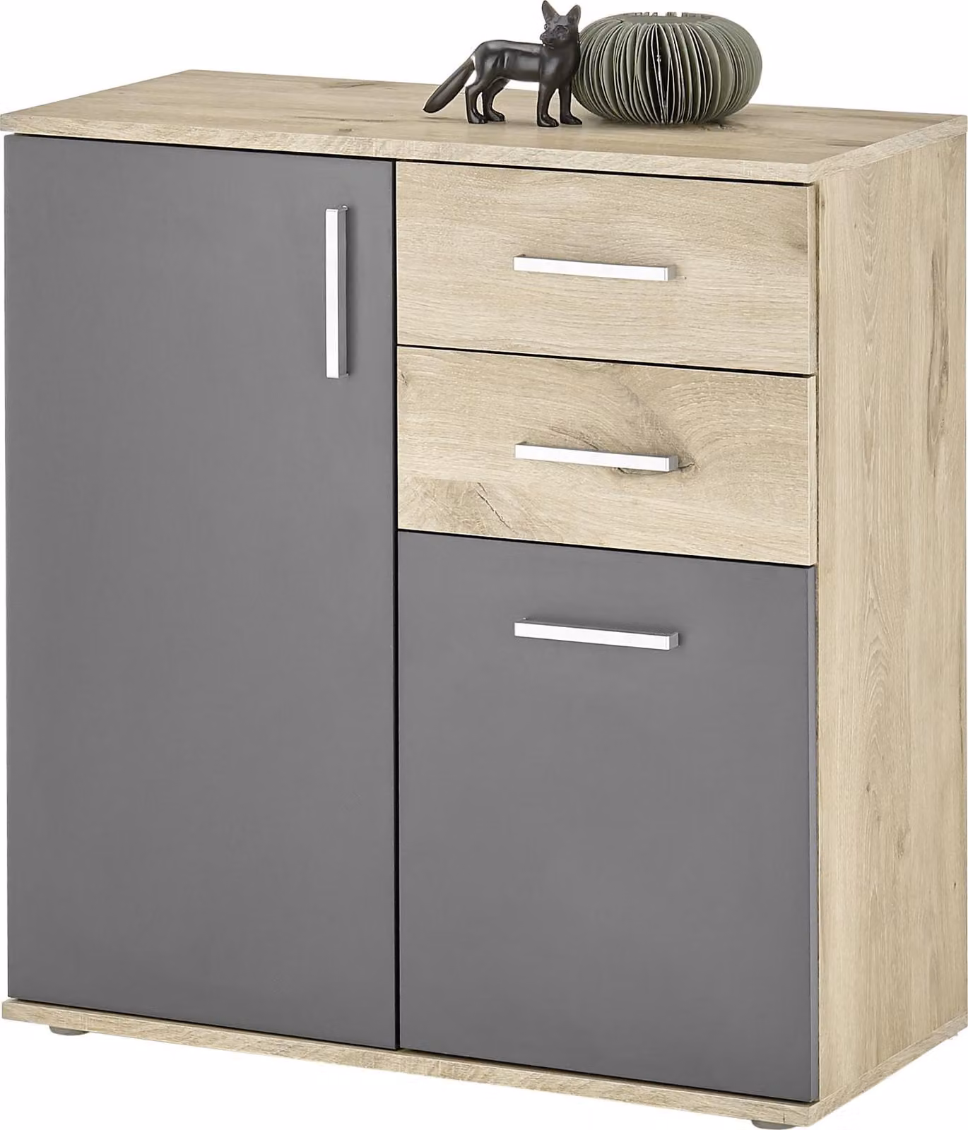 Comodà >BC 1040< in grigio opaco - 80x84x35 (LxAxP)