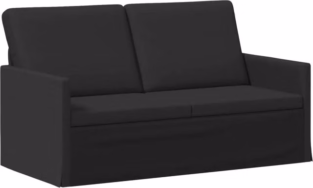 Divano a 2 posti moderno vidaXL in tessuto nero con struttura in metallo L: 150 cm, P: 81 cm, H: 82 cm – 1