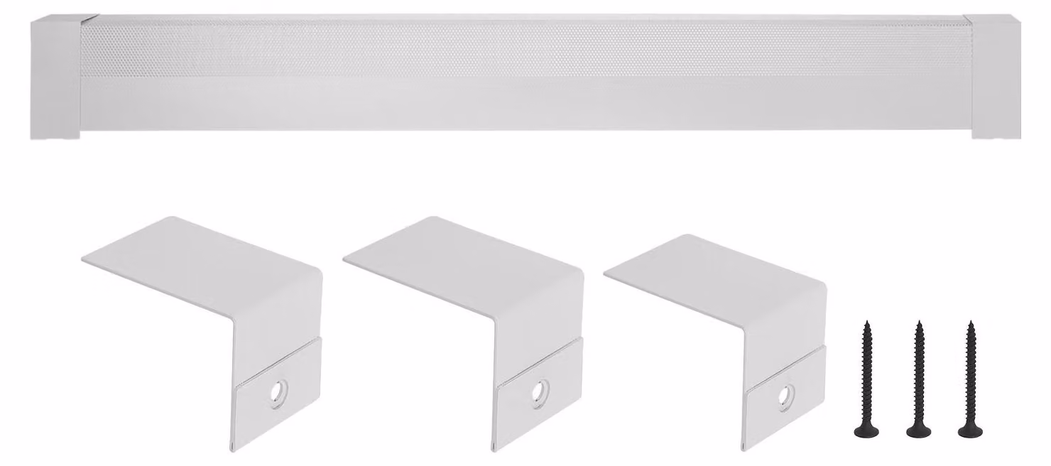 Copertura per radiatore SucceBuy serie Basic, 1831 x 80 x 193 mm, copertura frontale standard per radiatori elettrici, ricambio in acciaio resistente, ideale per la camera da letto, bianco