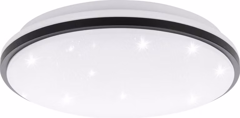 Eglo Plafoniera LED Marunella-S bianco nero Ø 34 cm con effetto cristallo