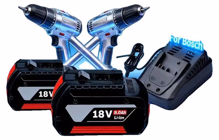 Batterie di ricambio, 18V, agli ioni di litio, capacità 8000mAh, 8.0AH, confezione da 2