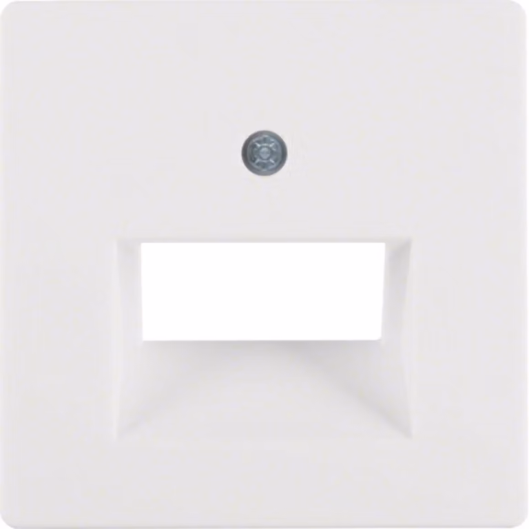 Berker 14096089 Placca centrale per presa ISDN UAE 2-gang Q.1/Q.3 bianco polare/velvet