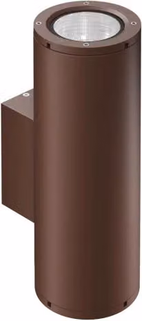 Applique LED da Parete Sunset XL Dual Beneito & Faure, Colore Marrone, Finitura Corten Texturizzato, IP65, 16W, CCT 2700K/3200K/4000K, Diametro: 32 cm